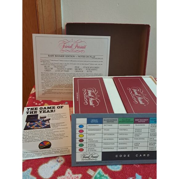 Trivia Pursuit Baby Boomer Subsidiary Card set addition 1983 edition - Picture 3 of 6